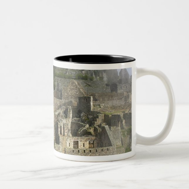 Caneca De Café Em Dois Tons Peru, Machu Picchu. A antiga cidadela de (Direita)
