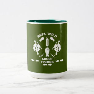 Caneca De Café Em Dois Tons Pesca do salmão no Canadá