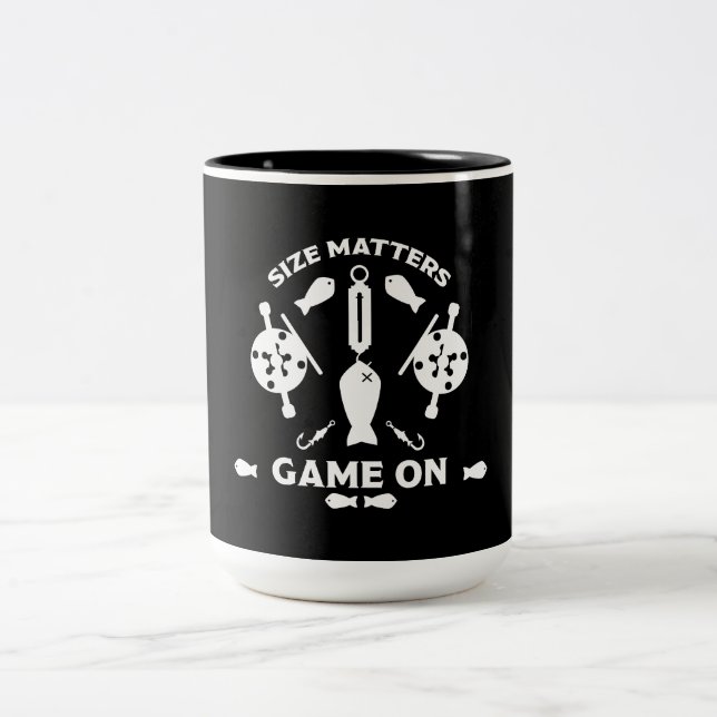 Caneca De Café Em Dois Tons Pesca do salmão selvagem (Centro)