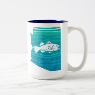Caneca De Café Em Dois Tons Pesca por ondas de arizona