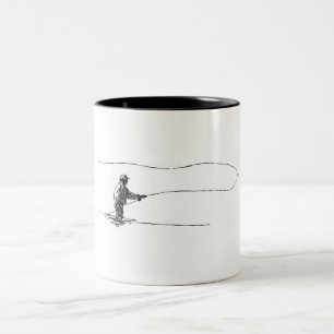 Caneca De Café Em Dois Tons Pescador da mosca