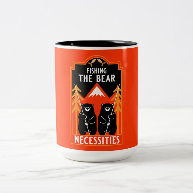 Caneca De Café Em Dois Tons Pescar As Necessidades Do Urso (Centro)