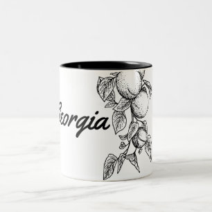 Caneca De Café Em Dois Tons Pêssegos de Geórgia