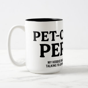 Caneca De Café Em Dois Tons Pessoa Centrada em Animais de Estimação