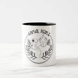 Caneca De Café Em Dois Tons Pessoas de animais