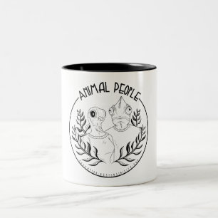 Caneca De Café Em Dois Tons Pessoas de animais