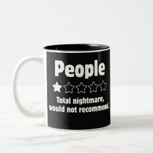 Caneca De Café Em Dois Tons Pessoas Engraçadas e Sarcásticas Revisam Meme