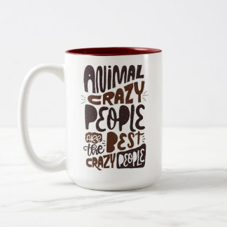 Caneca De Café Em Dois Tons Pessoas Loucas são as melhores...