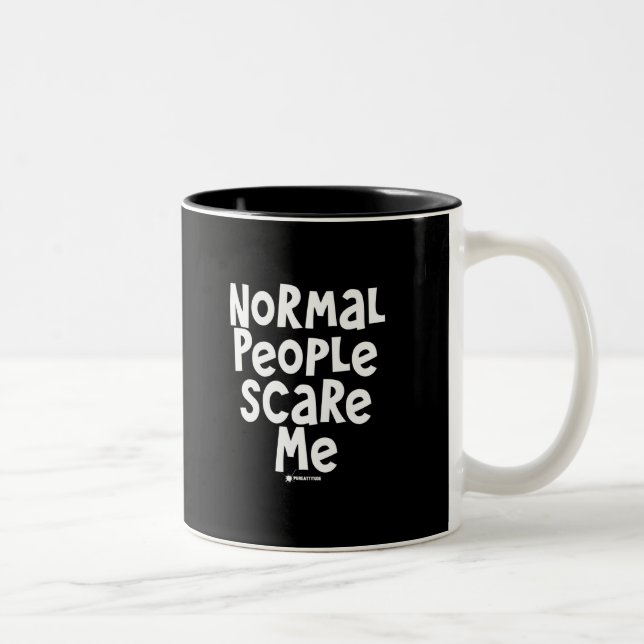 Caneca De Café Em Dois Tons Pessoas normal me assusta (Direita)