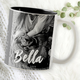 Caneca De Café Em Dois Tons Pet Cat Memorial Cita Foto Simples Moderna