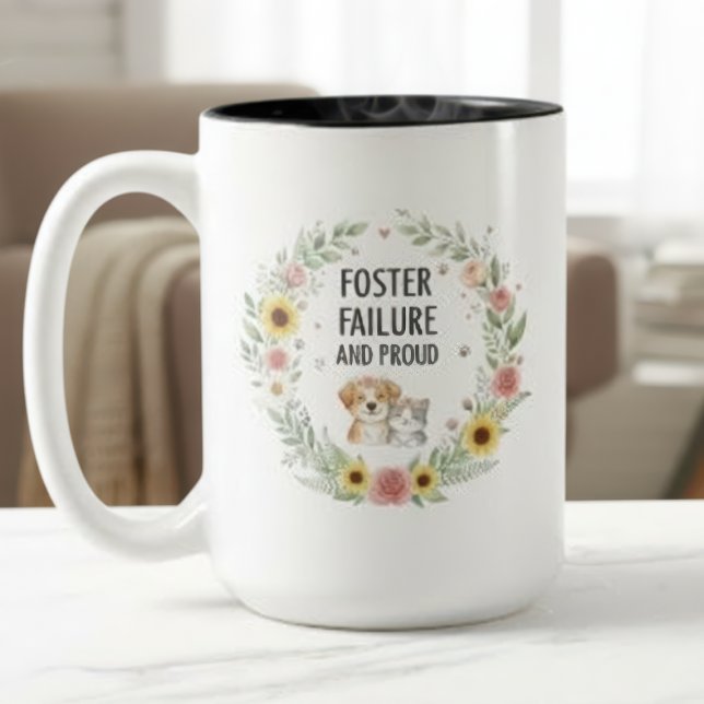 Caneca De Café Em Dois Tons Pet Foster Failure Mug - Proud Pet Parent (Pet Foster Failure coffee mug)