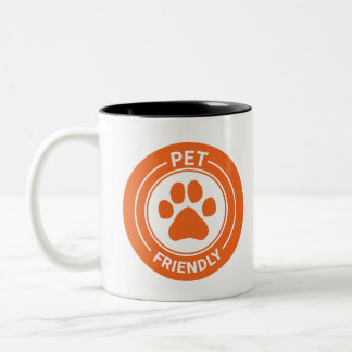 Caneca De Café Em Dois Tons Pet Friendly Bestie Westie Drawn Paw - Laranja
