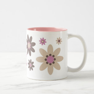 Caneca De Café Em Dois Tons Pétala cor-de-rosa