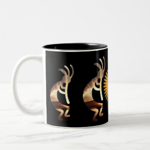 Caneca De Café Em Dois Tons Petroglicphs da Caverna de abstrato Kokopelli