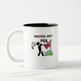 Caneca De Café Em Dois Tons Pga de golfe de mestrados