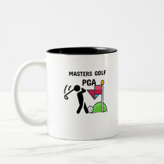 Caneca De Café Em Dois Tons Pga de golfe mestrado