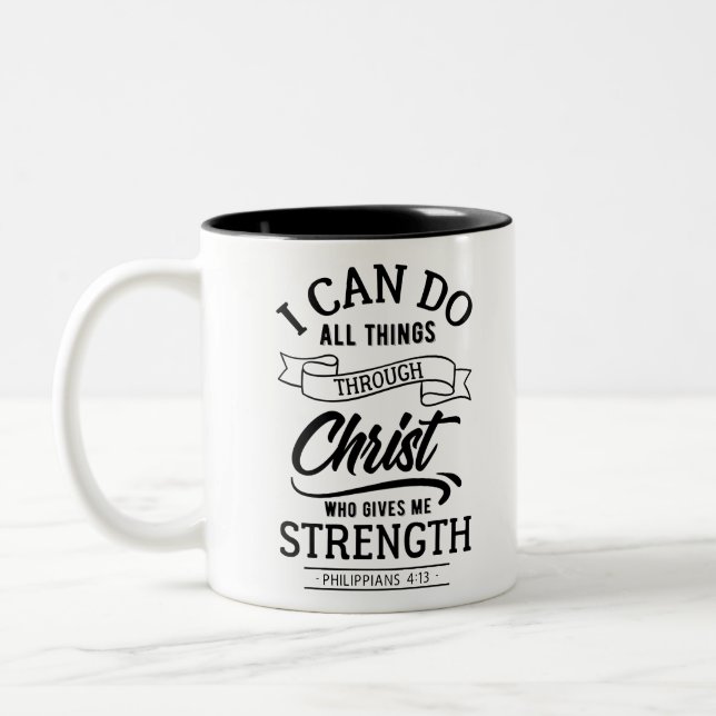 CANECA DE CAFÉ EM DOIS TONS PHILIPPIANS 4 13 (Esquerda)