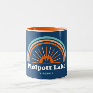 Caneca De Café Em Dois Tons Philpott Lake Virginia Rainbow
