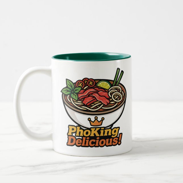 Caneca De Café Em Dois Tons Pho king Delicious! (Esquerda)