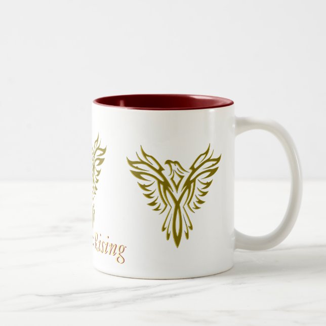 Caneca De Café Em Dois Tons Phoenix dourado caneca de aumentação de dois tons (Direita)