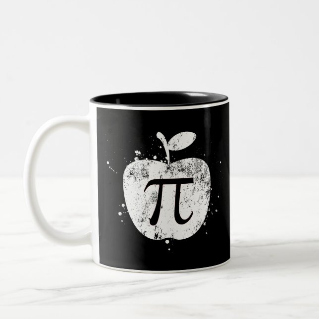 Caneca De Café Em Dois Tons Pi Apple Pie Funny (Esquerda)