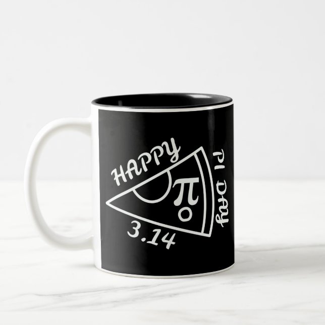 Caneca De Café Em Dois Tons Pi Day Happy Pi Day (Esquerda)
