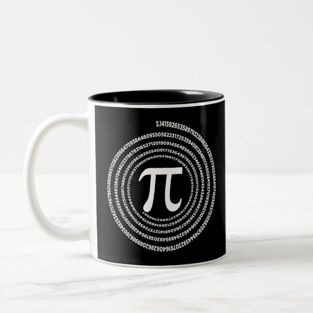Caneca De Café Em Dois Tons Pi Matemática Pi Math (Esquerda)