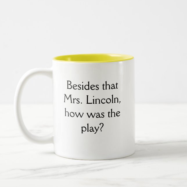 Caneca De Café Em Dois Tons Piada além disso SRA LINCOLN (Esquerda)