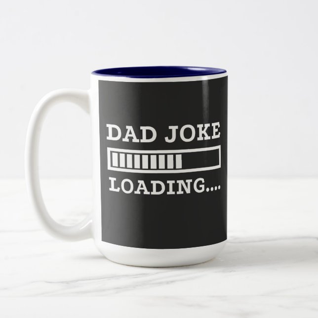 Caneca De Café Em Dois Tons Piada de Pai Carregando  (Esquerda)