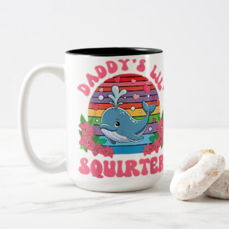 Caneca De Café Em Dois Tons Piada Inadequada do Papai Faz o Pequeno Borrifador