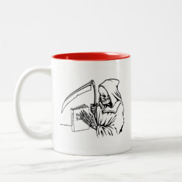 Caneca De Café Em Dois Tons Piada Rindo de Morto Pai Celebrador de Grim