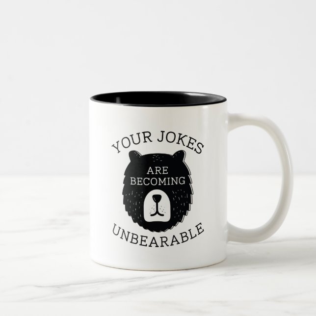 Caneca De Café Em Dois Tons Piadas insuportáveis (Direita)