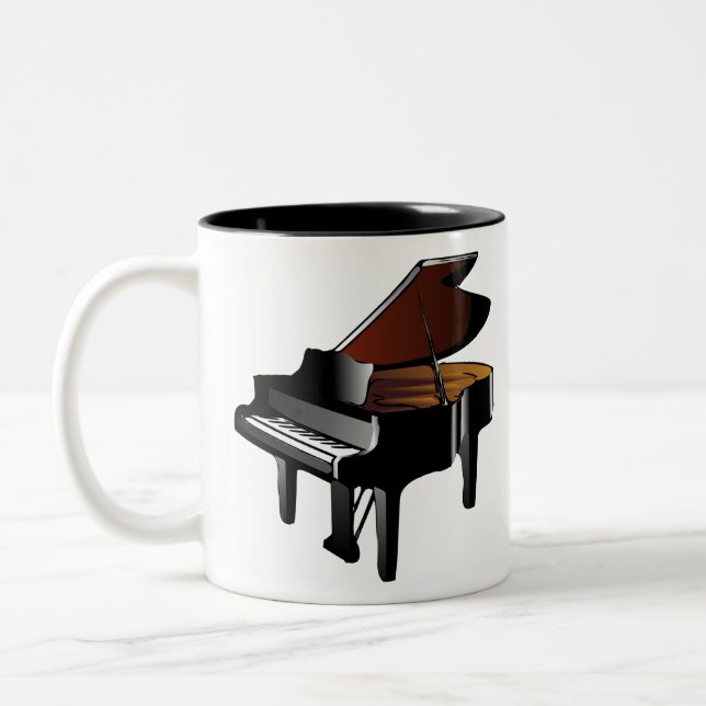 Caneca De Café Em Dois Tons Piano (Esquerda)