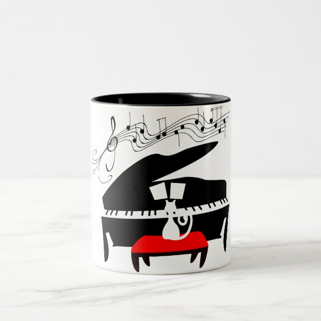Caneca De Café Em Dois Tons Piano (Centro)