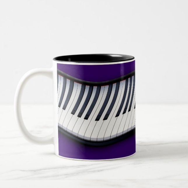 Caneca De Café Em Dois Tons PIANO KEYS Music Lover Mugs (Esquerda)