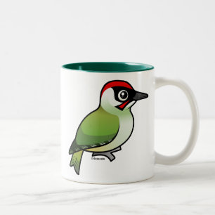 Caneca De Café Em Dois Tons Pica-pau verde