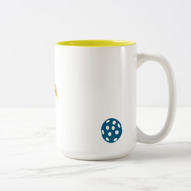 Caneca De Café Em Dois Tons Pickle Ball Humor Mug (Direita)