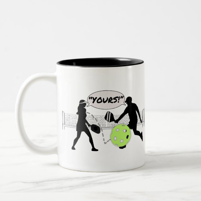 Caneca De Café Em Dois Tons Pickleball Dublls (Esquerda)