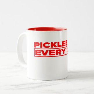 Caneca De Café Em Dois Tons Pickleball Everyday White and Red Mug