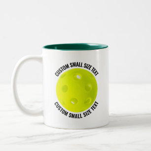Caneca De Café Em Dois Tons Pickleball & Pequeno Texto HUNTER GREEN 11oz Perso