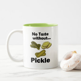 Caneca De Café Em Dois Tons Picles de Pepino Sem Sabor Sem Picles