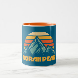 Caneca De Café Em Dois Tons Pico Borah Turquesa Retro
