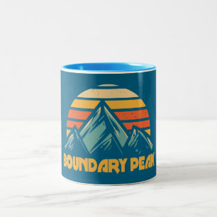Caneca De Café Em Dois Tons Pico Boundary Nevada Retro Turquesa
