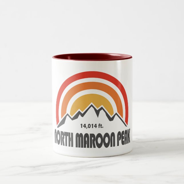 Caneca De Café Em Dois Tons Pico de Maroon do Norte (Centro)