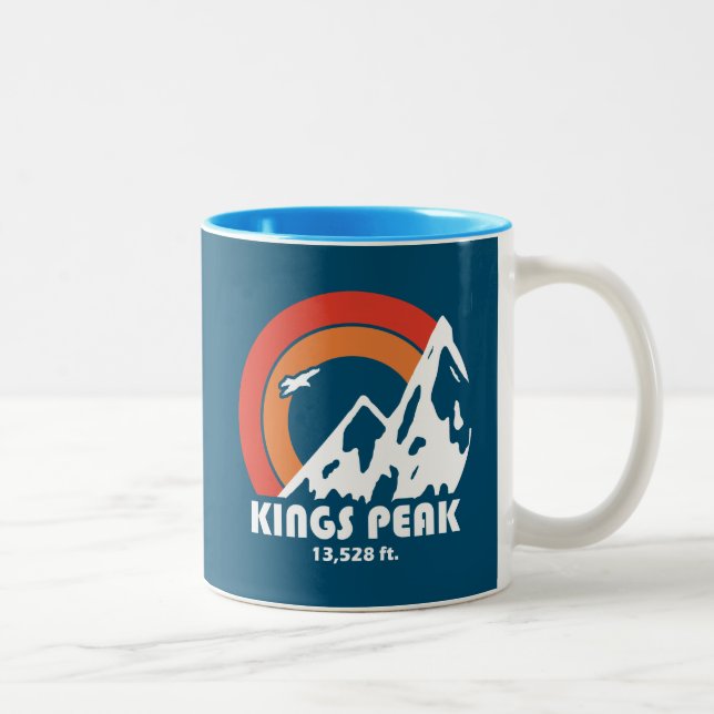 Caneca De Café Em Dois Tons Pico Kings Utah Sol Águia (Direita)