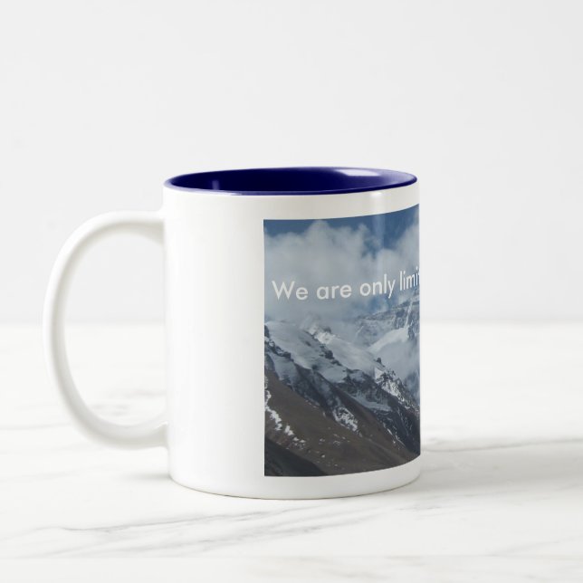 Caneca De Café Em Dois Tons Pico tibetano de Everest (Esquerda)