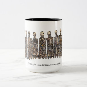 Caneca De Café Em Dois Tons Pictografo, Casa Pintado, Sonora, MéxicoMug