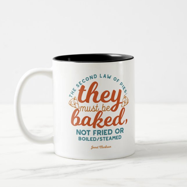 Caneca De Café Em Dois Tons Pie cita Janet Clarkson (Esquerda)