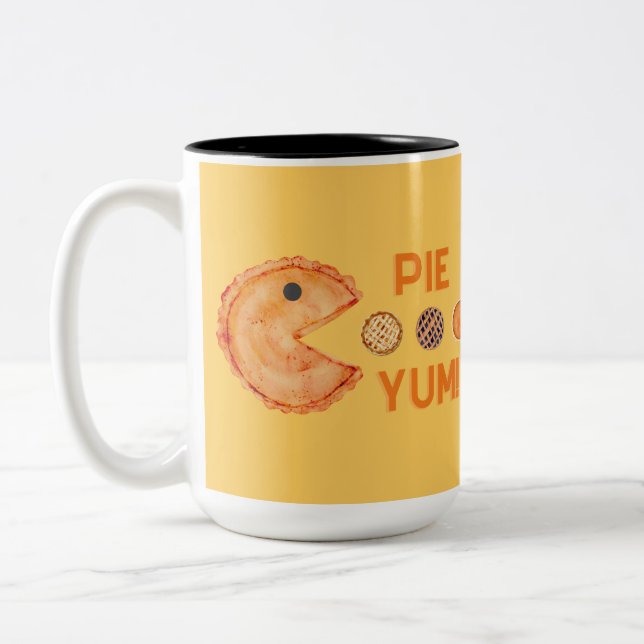 Caneca De Café Em Dois Tons Pie Yum! Pie Lovers (Esquerda)
