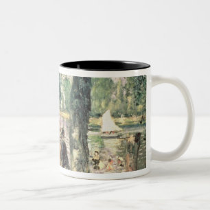 Caneca De Café Em Dois Tons Pierre um Renoir   que banham-se no Seine